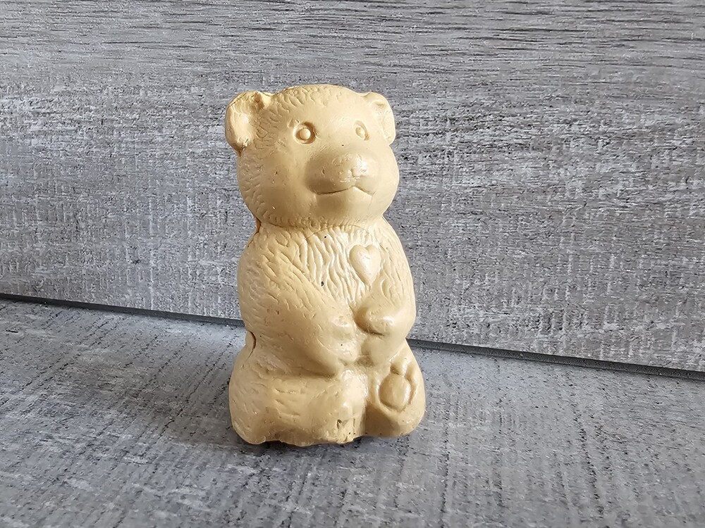 Btg Tan Brown Seated Teddy Bear Bathroom Molded Soap 1980s 3" 235e